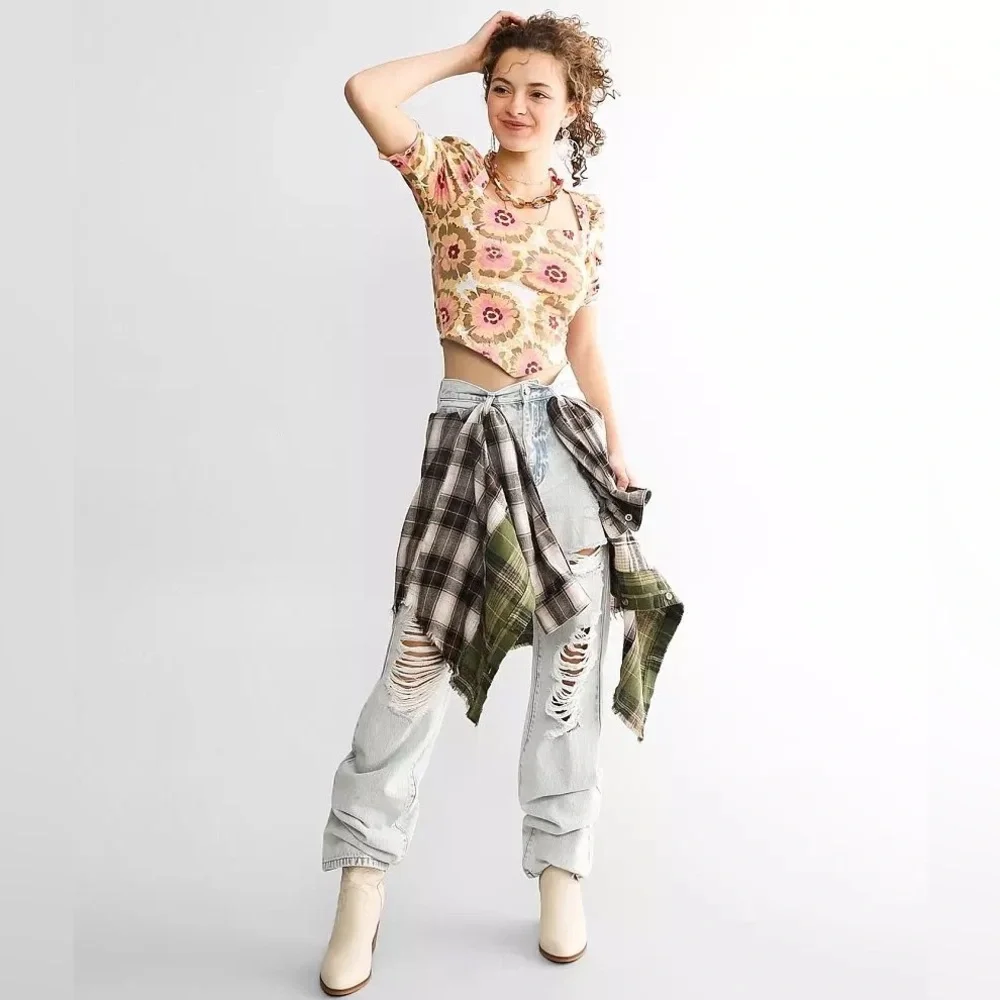 🌻🚨🆕FINAL SALE PRICE🚨FREE PEOPLE GIVE ME MORE TOP-IVORY COMBO - Picture 4 of 16